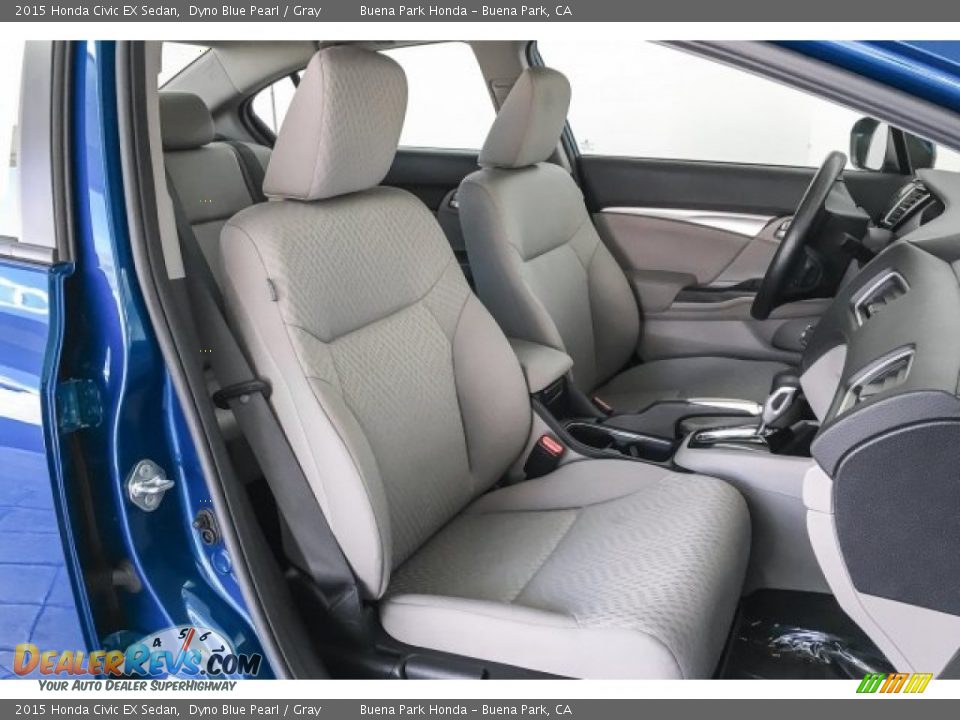 2015 Honda Civic EX Sedan Dyno Blue Pearl / Gray Photo #6