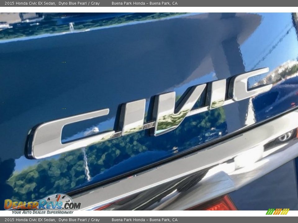 2015 Honda Civic EX Sedan Dyno Blue Pearl / Gray Photo #7