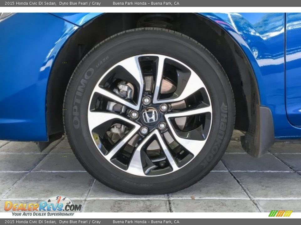 2015 Honda Civic EX Sedan Dyno Blue Pearl / Gray Photo #8