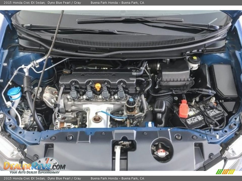 2015 Honda Civic EX Sedan Dyno Blue Pearl / Gray Photo #9