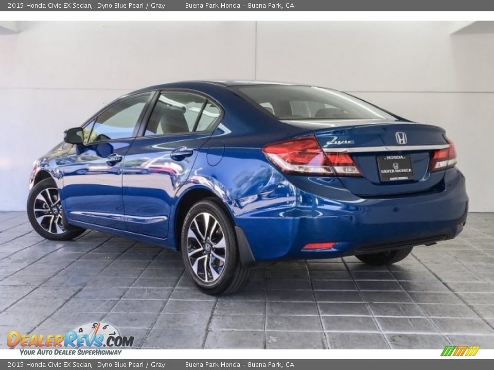 2015 Honda Civic EX Sedan Dyno Blue Pearl / Gray Photo #10