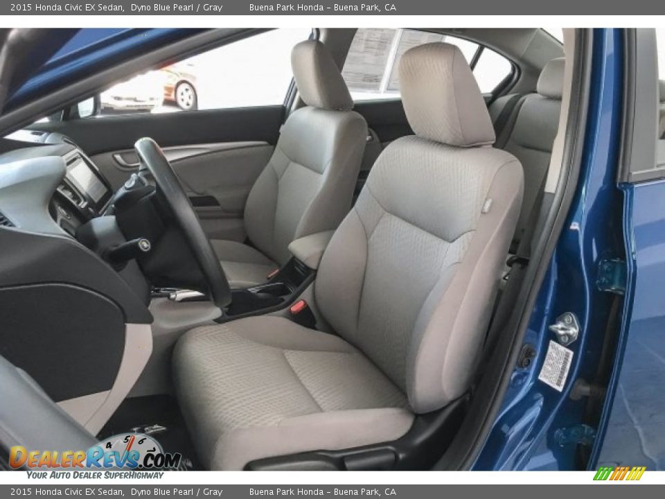 2015 Honda Civic EX Sedan Dyno Blue Pearl / Gray Photo #14