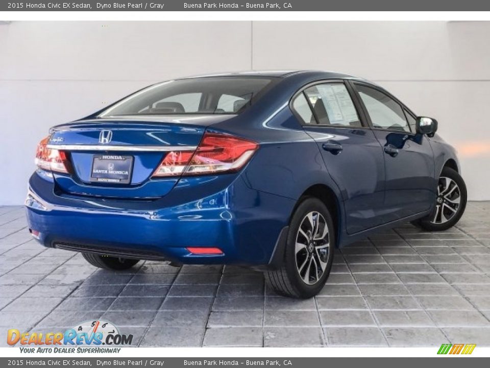 2015 Honda Civic EX Sedan Dyno Blue Pearl / Gray Photo #16