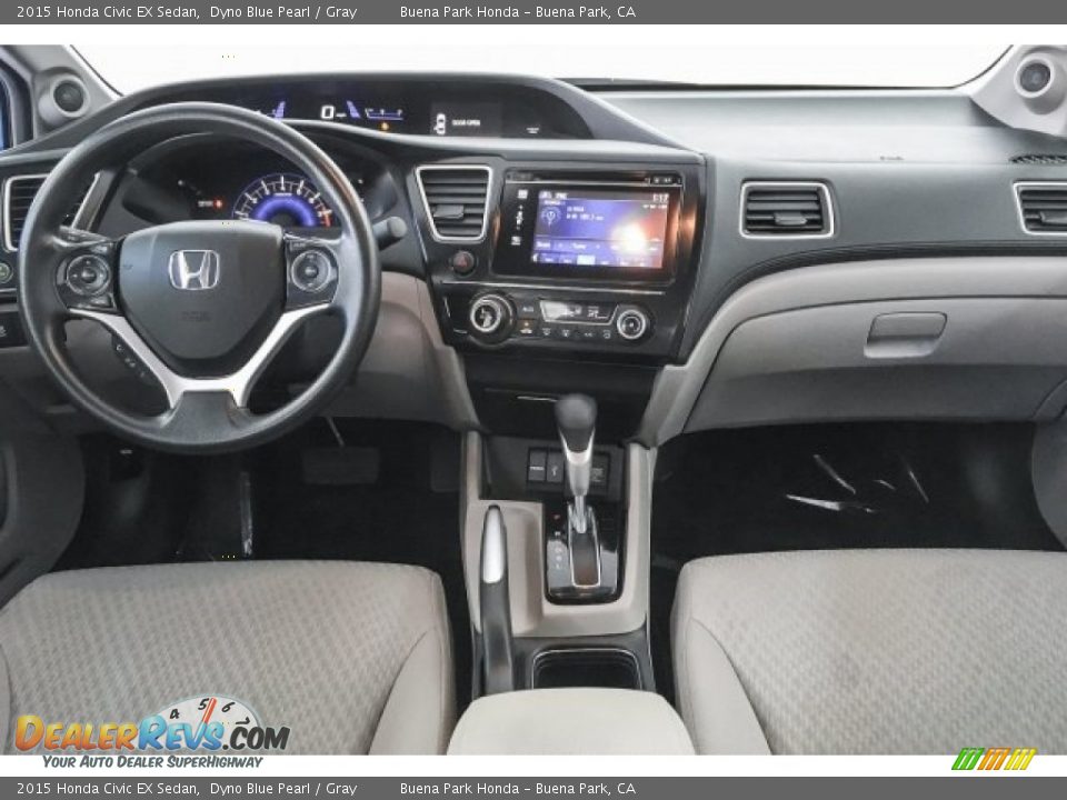 2015 Honda Civic EX Sedan Dyno Blue Pearl / Gray Photo #17