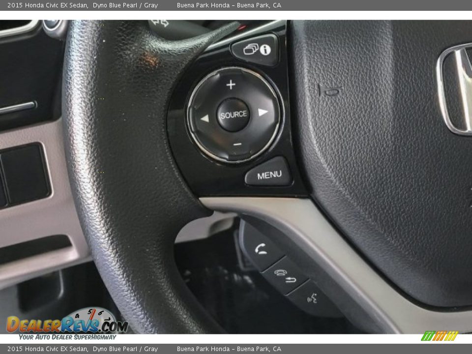 2015 Honda Civic EX Sedan Dyno Blue Pearl / Gray Photo #18