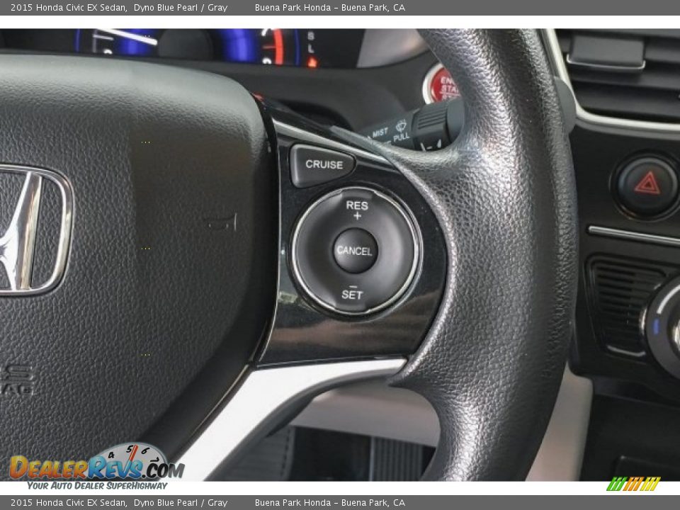 2015 Honda Civic EX Sedan Dyno Blue Pearl / Gray Photo #19