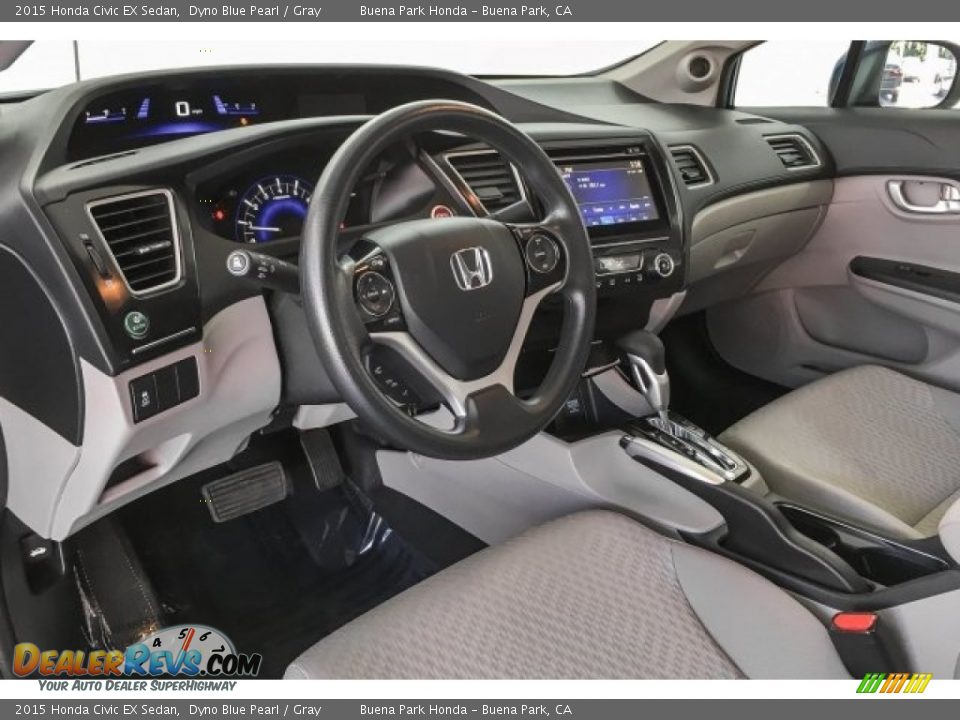 2015 Honda Civic EX Sedan Dyno Blue Pearl / Gray Photo #22