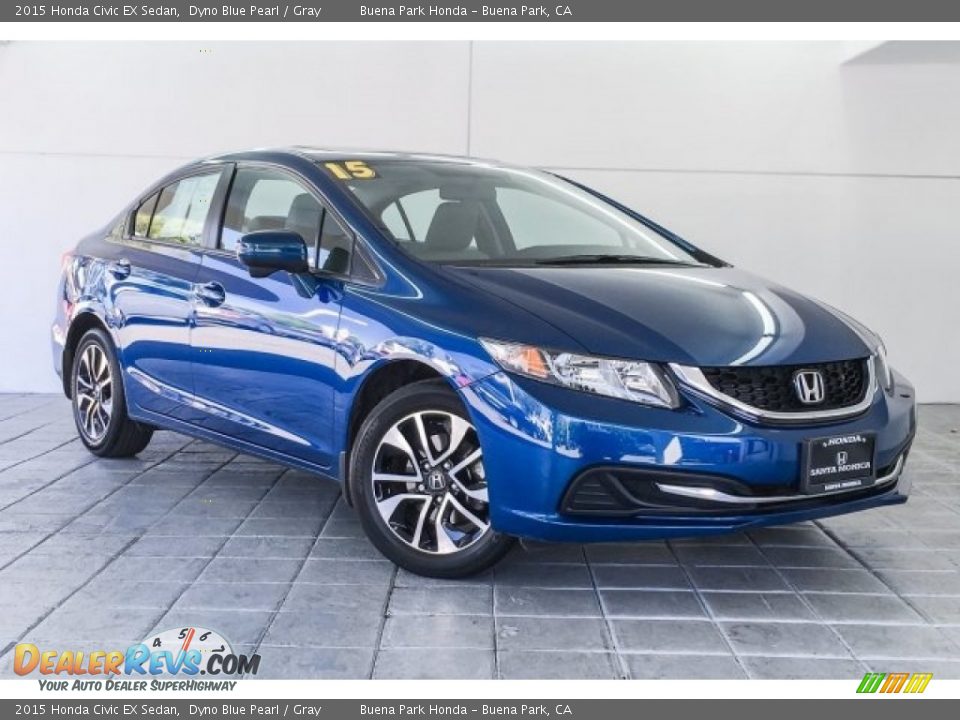 2015 Honda Civic EX Sedan Dyno Blue Pearl / Gray Photo #34