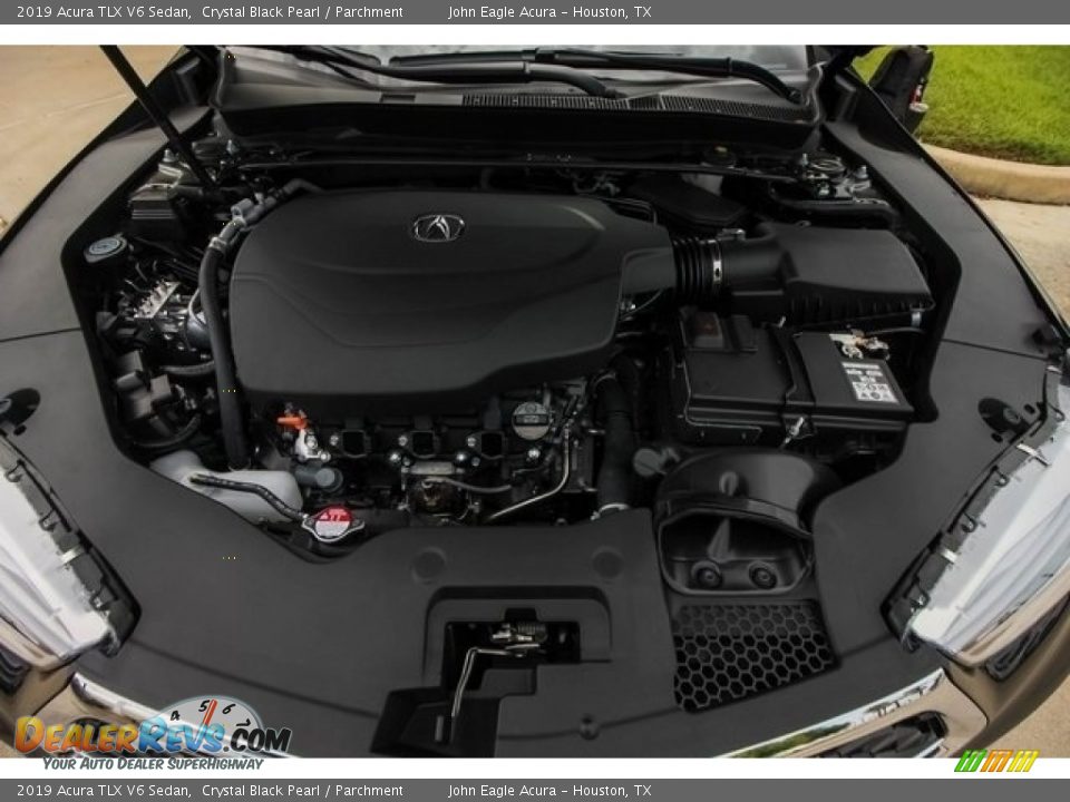 2019 Acura TLX V6 Sedan Crystal Black Pearl / Parchment Photo #24