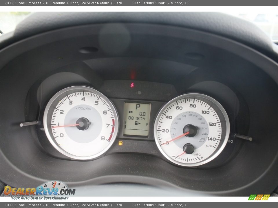 2012 Subaru Impreza 2.0i Premium 4 Door Ice Silver Metallic / Black Photo #12