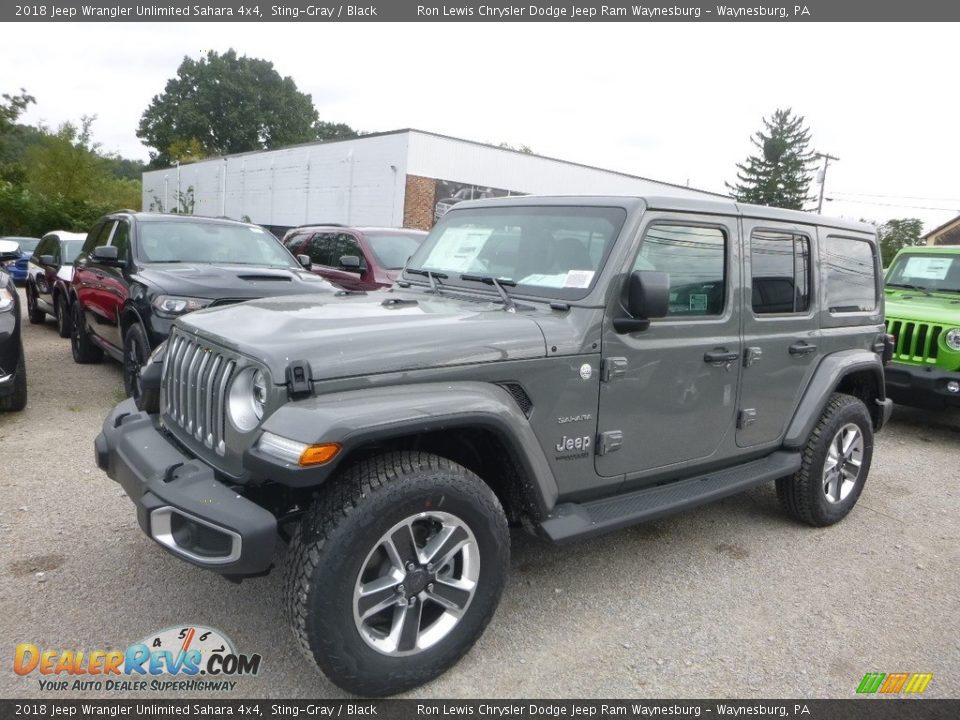 2018 Jeep Wrangler Unlimited Sahara 4x4 Sting-Gray / Black Photo #1