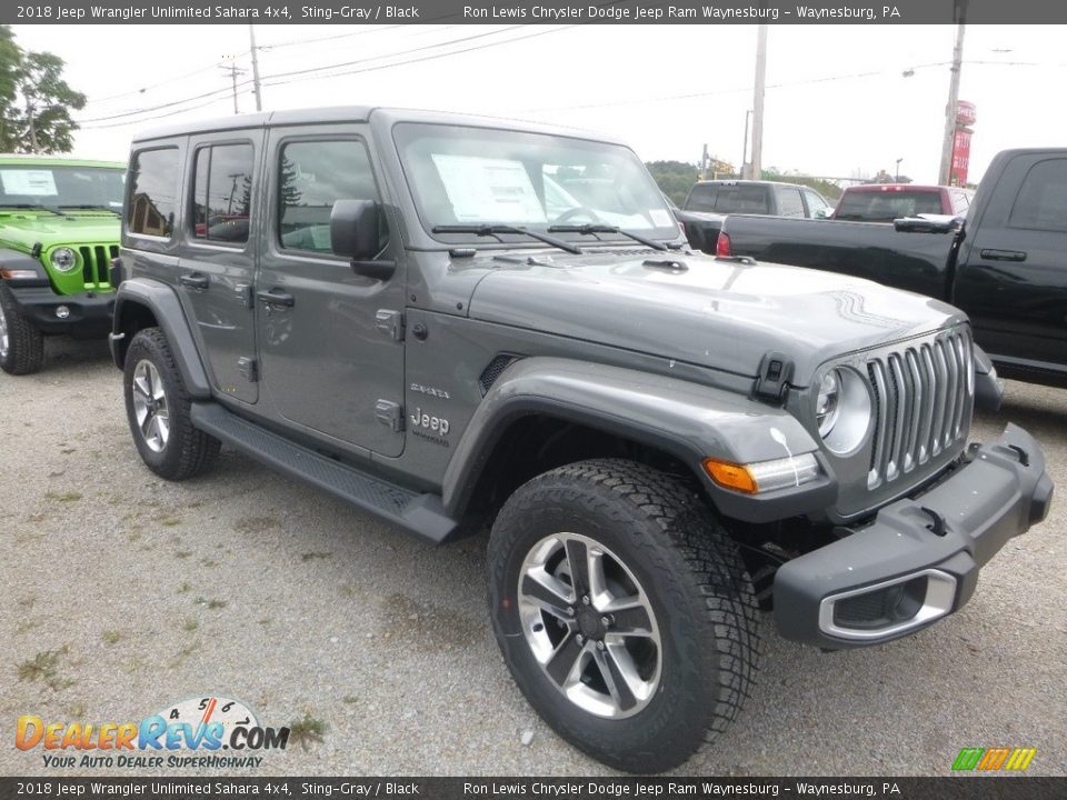 2018 Jeep Wrangler Unlimited Sahara 4x4 Sting-Gray / Black Photo #5