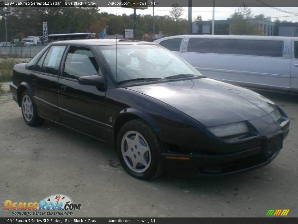 1994 Saturn S Series SL2 Sedan Blue Black / Gray Photo #2