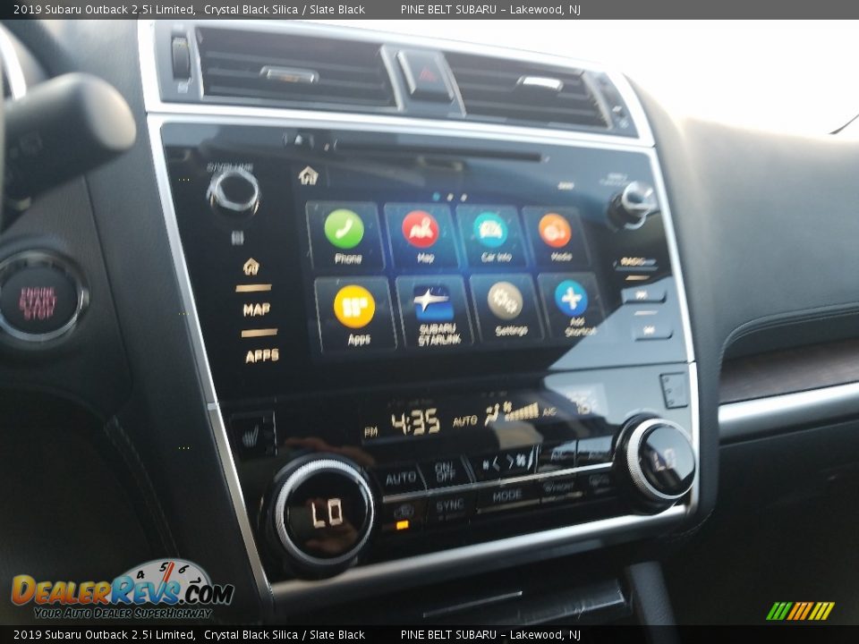 2019 Subaru Outback 2.5i Limited Crystal Black Silica / Slate Black Photo #10