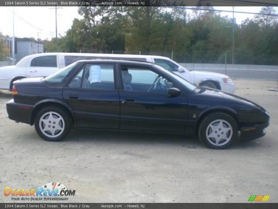 1994 Saturn S Series SL2 Sedan Blue Black / Gray Photo #3
