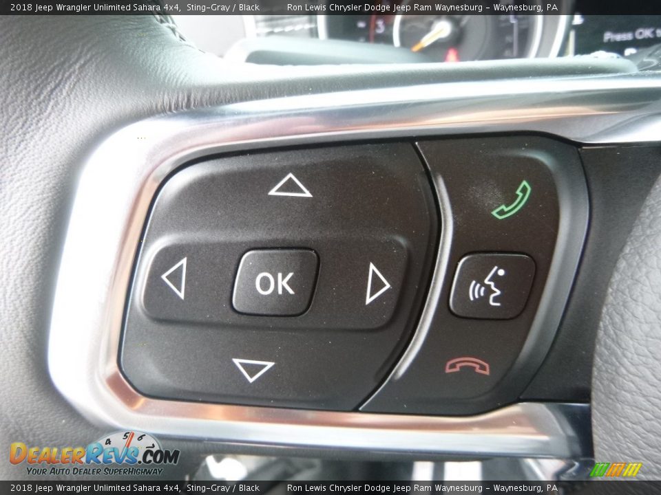 2018 Jeep Wrangler Unlimited Sahara 4x4 Sting-Gray / Black Photo #19