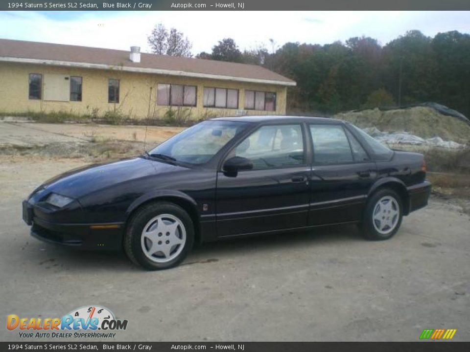1994 Saturn S Series SL2 Sedan Blue Black / Gray Photo #7