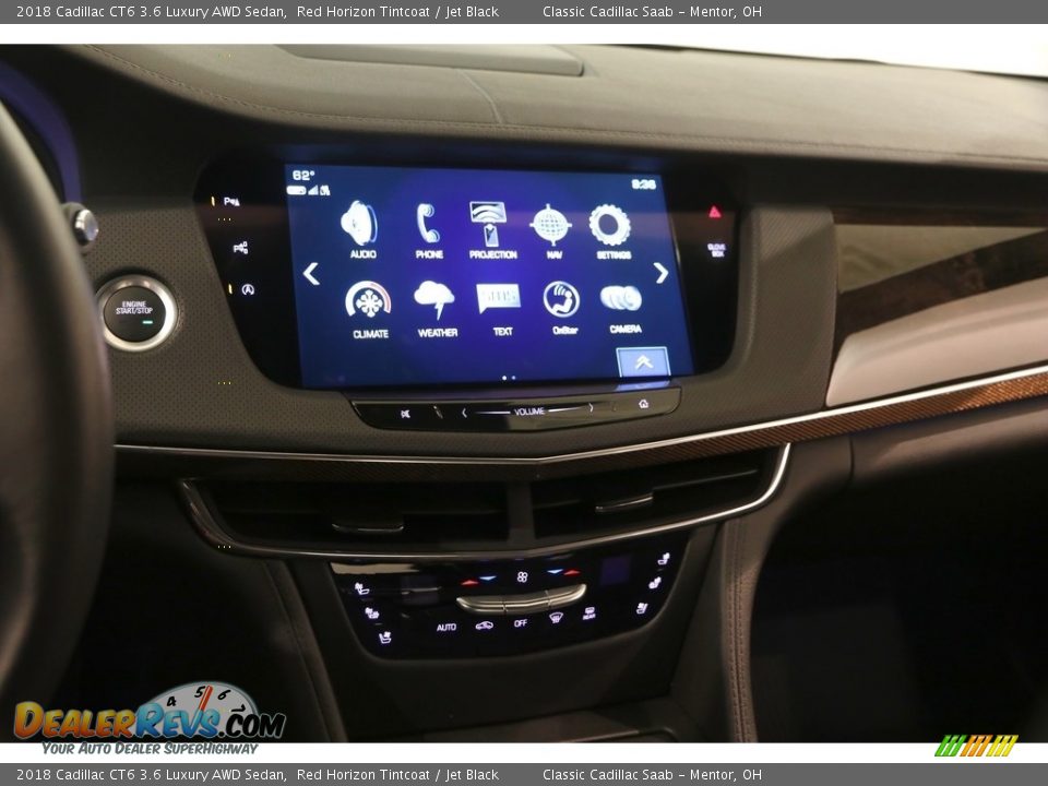 2018 Cadillac CT6 3.6 Luxury AWD Sedan Red Horizon Tintcoat / Jet Black Photo #10