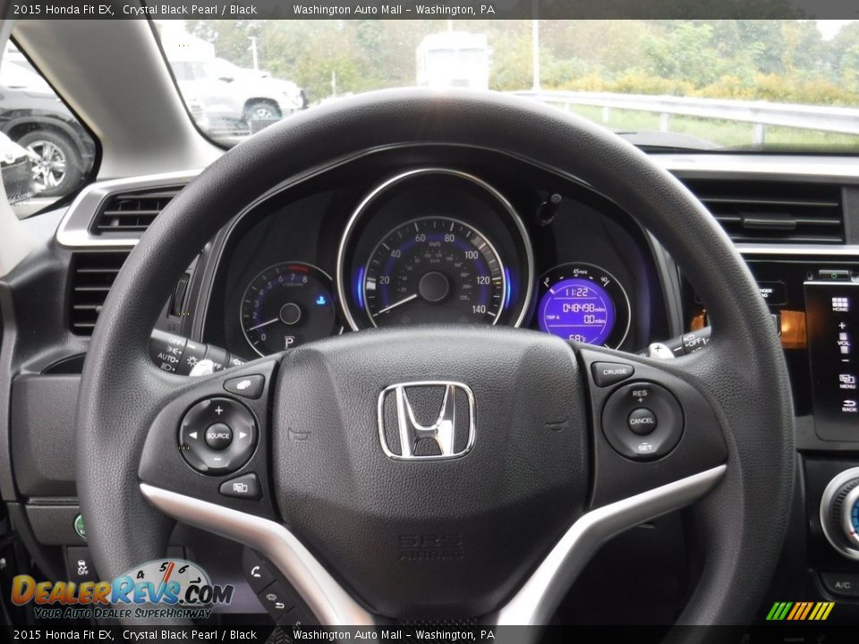 2015 Honda Fit EX Crystal Black Pearl / Black Photo #19