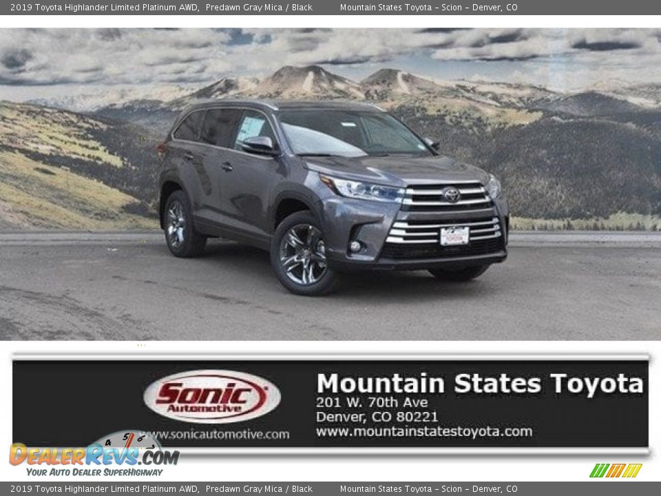 2019 Toyota Highlander Limited Platinum AWD Predawn Gray Mica / Black Photo #1