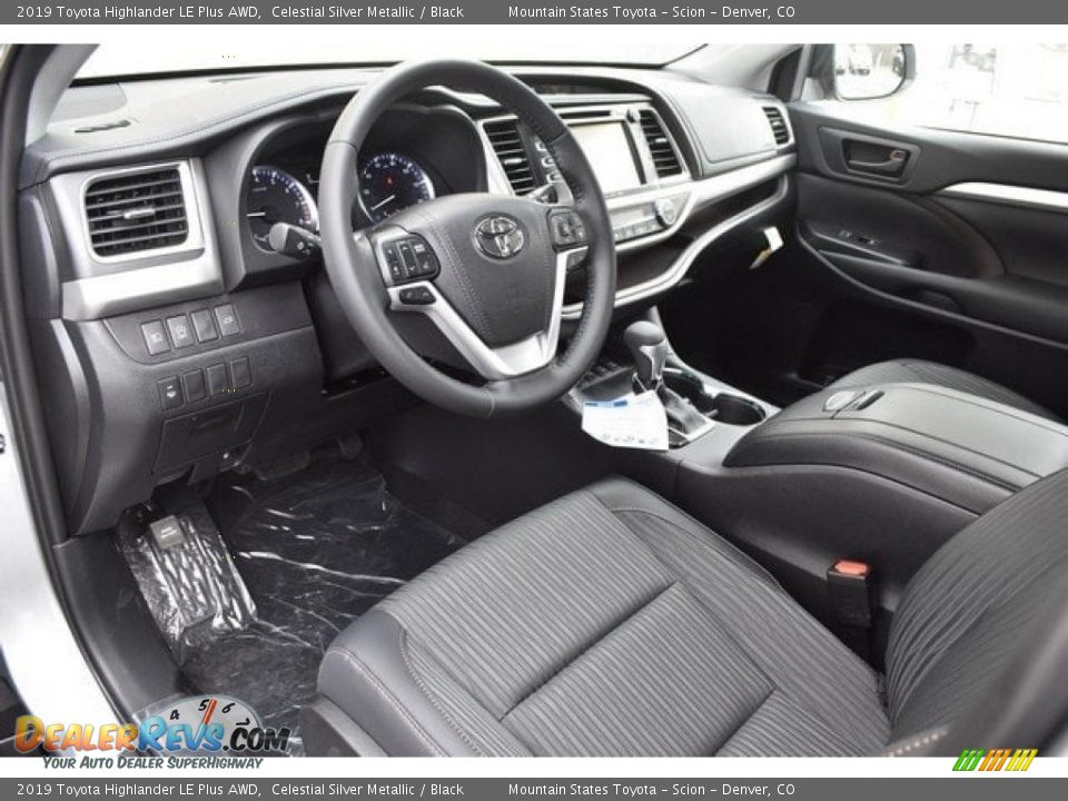 Black Interior - 2019 Toyota Highlander LE Plus AWD Photo #5