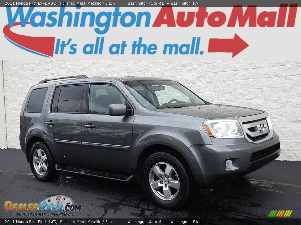 2011 Honda Pilot EX-L 4WD Polished Metal Metallic / Black Photo #1