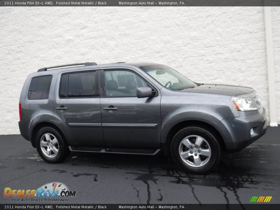 2011 Honda Pilot EX-L 4WD Polished Metal Metallic / Black Photo #2