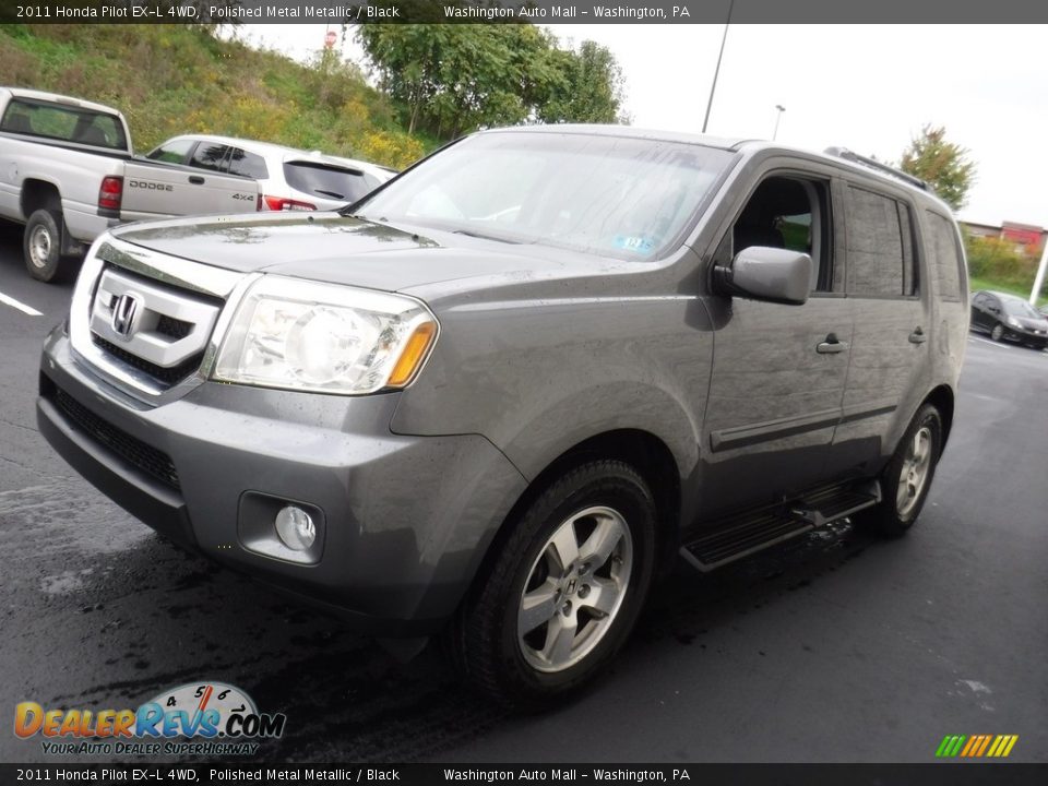 2011 Honda Pilot EX-L 4WD Polished Metal Metallic / Black Photo #7
