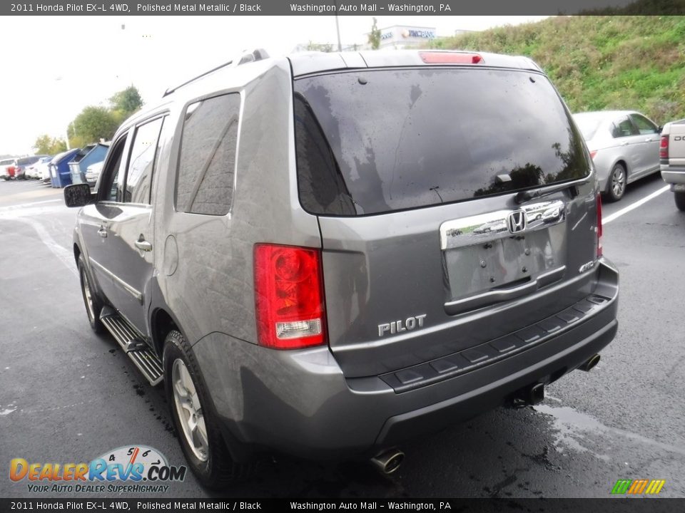 2011 Honda Pilot EX-L 4WD Polished Metal Metallic / Black Photo #8