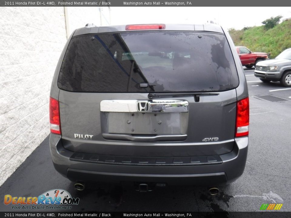 2011 Honda Pilot EX-L 4WD Polished Metal Metallic / Black Photo #9