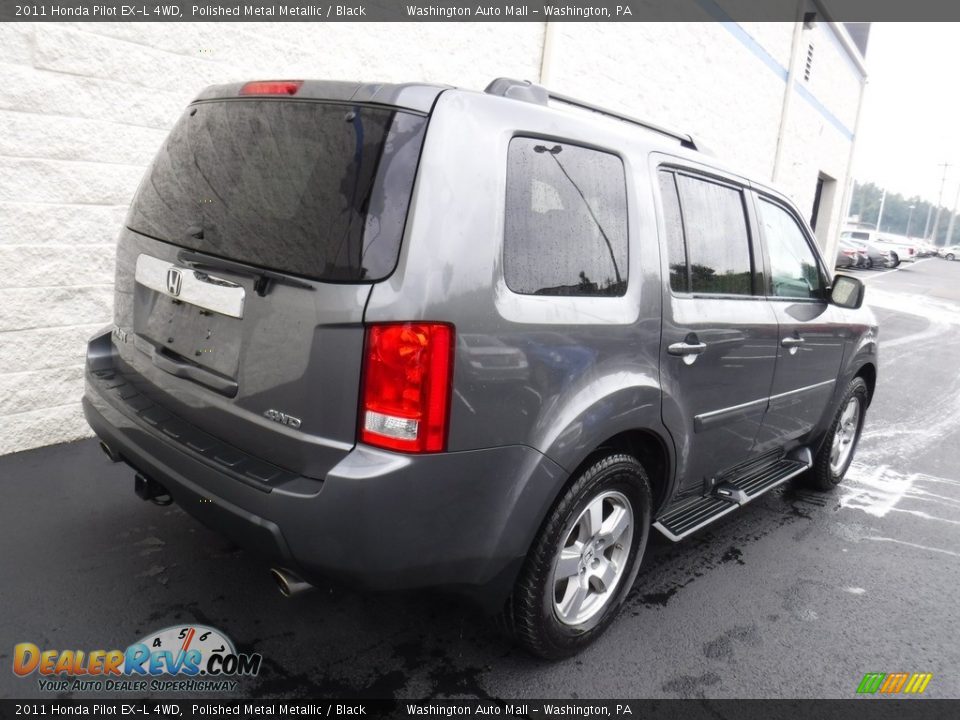 2011 Honda Pilot EX-L 4WD Polished Metal Metallic / Black Photo #10