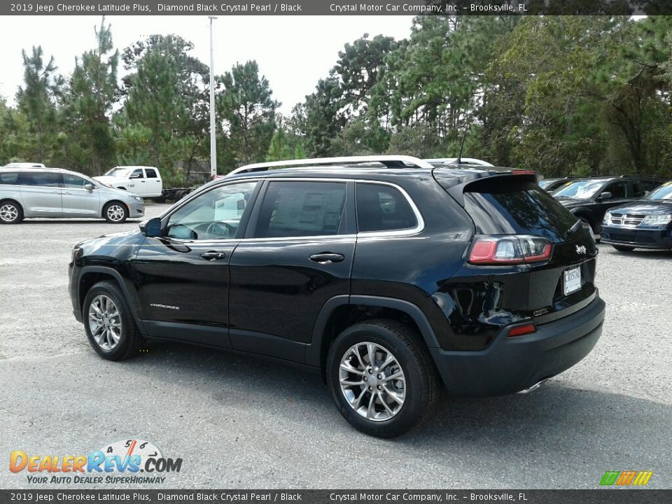 2019 Jeep Cherokee Latitude Plus Diamond Black Crystal Pearl / Black Photo #3