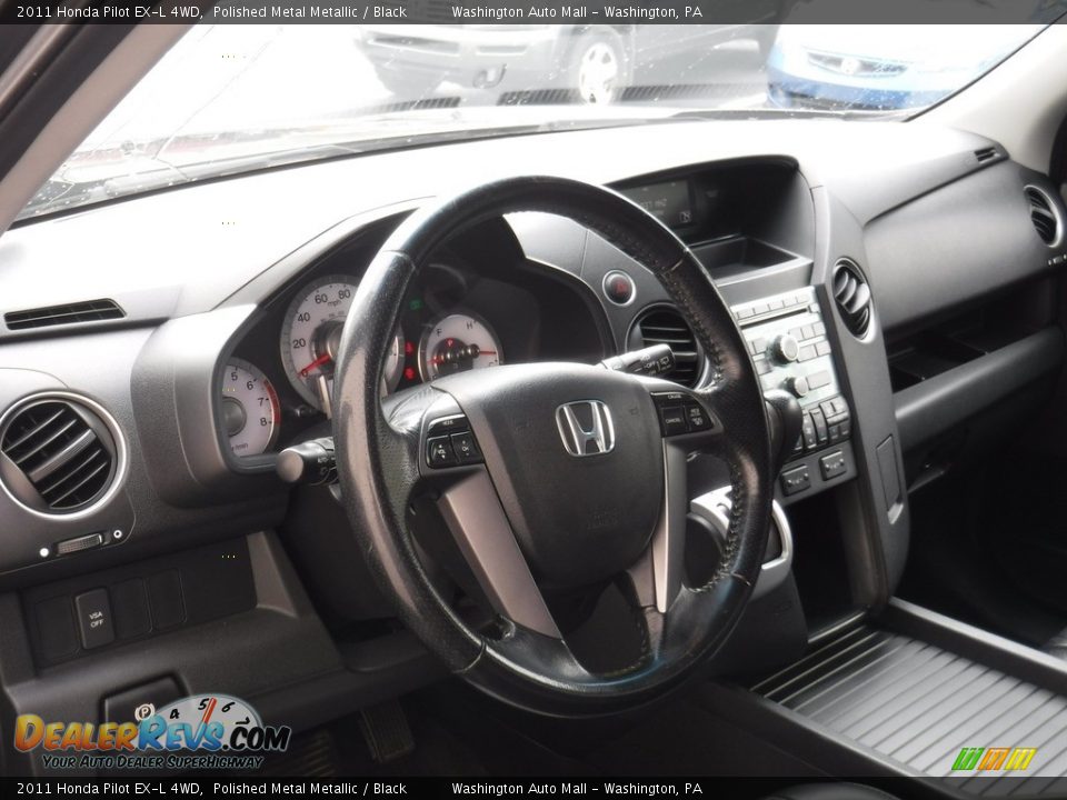 2011 Honda Pilot EX-L 4WD Polished Metal Metallic / Black Photo #13