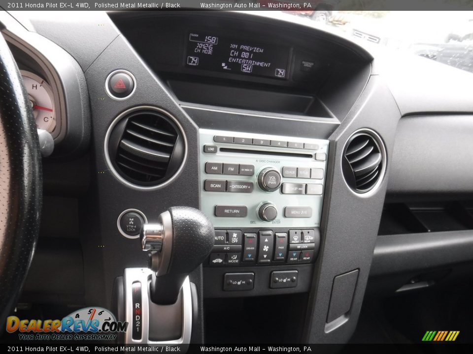 2011 Honda Pilot EX-L 4WD Polished Metal Metallic / Black Photo #17