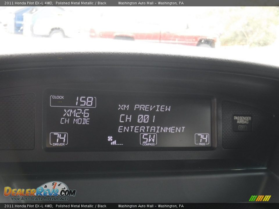 2011 Honda Pilot EX-L 4WD Polished Metal Metallic / Black Photo #18