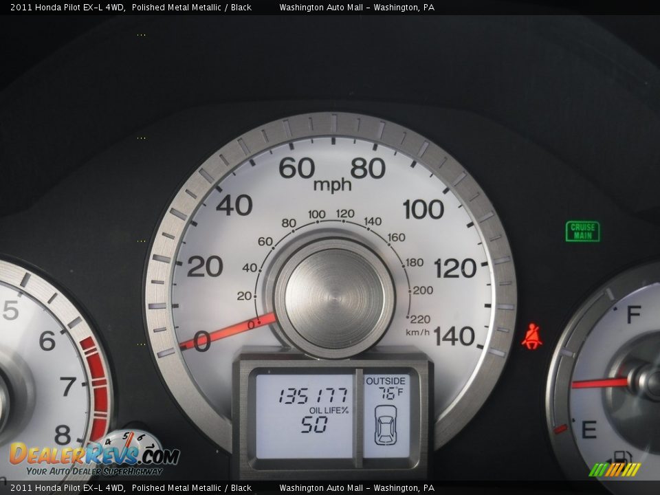 2011 Honda Pilot EX-L 4WD Polished Metal Metallic / Black Photo #28