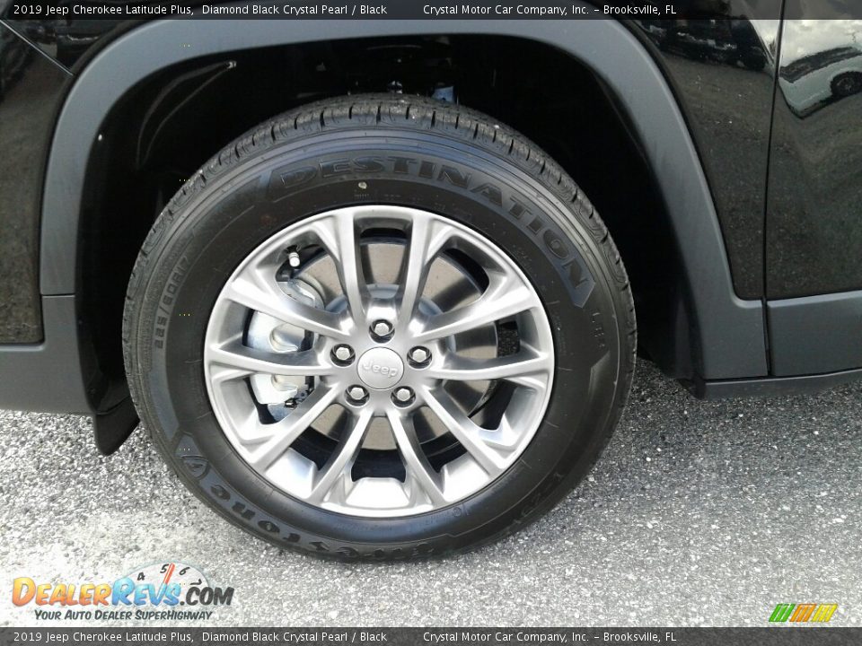 2019 Jeep Cherokee Latitude Plus Diamond Black Crystal Pearl / Black Photo #20