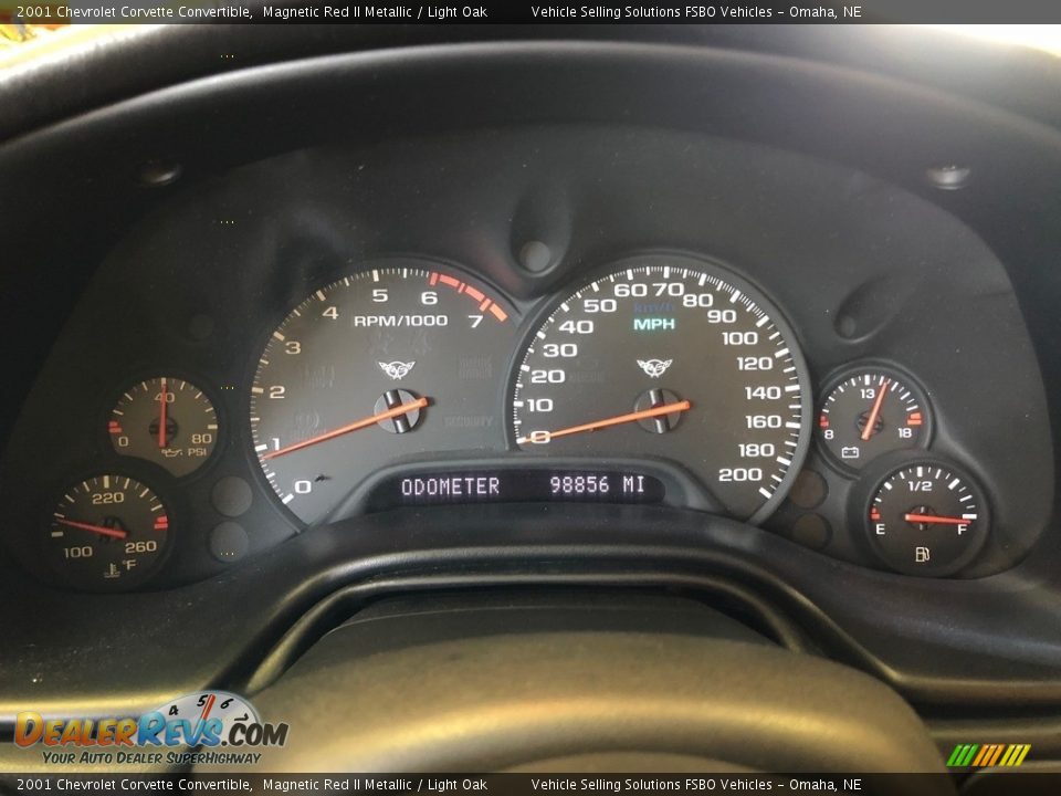 2001 Chevrolet Corvette Convertible Magnetic Red II Metallic / Light Oak Photo #5