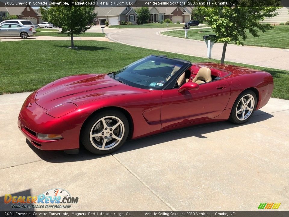 2001 Chevrolet Corvette Convertible Magnetic Red II Metallic / Light Oak Photo #6