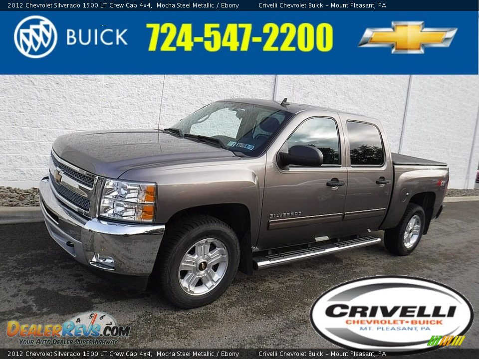 2012 Chevrolet Silverado 1500 LT Crew Cab 4x4 Mocha Steel Metallic / Ebony Photo #1