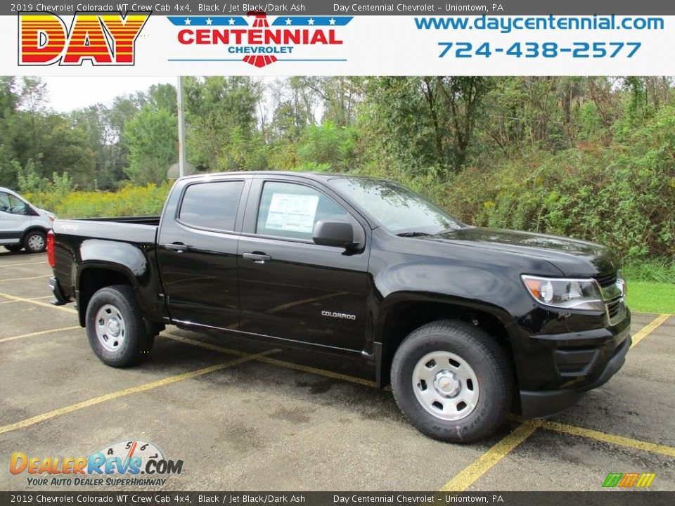 2019 Chevrolet Colorado WT Crew Cab 4x4 Black / Jet Black/Dark Ash Photo #1