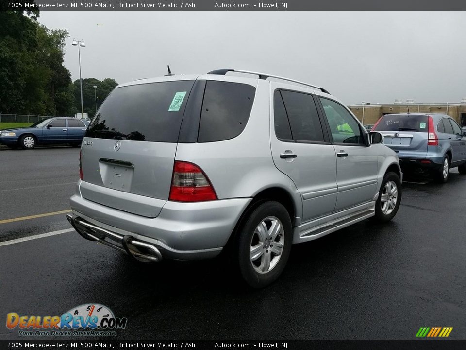 2005 Mercedes-Benz ML 500 4Matic Brilliant Silver Metallic / Ash Photo #2