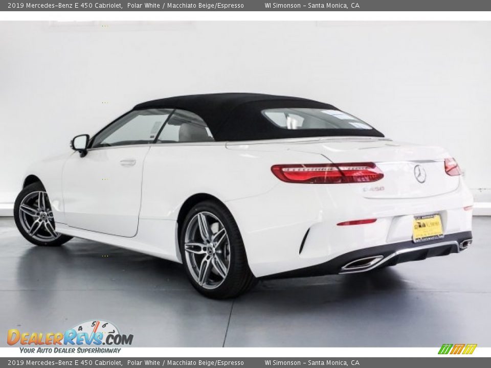 2019 Mercedes-Benz E 450 Cabriolet Polar White / Macchiato Beige/Espresso Photo #2