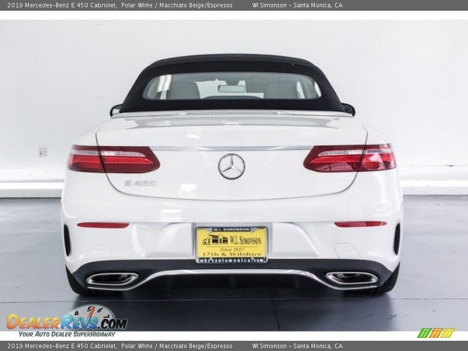 2019 Mercedes-Benz E 450 Cabriolet Polar White / Macchiato Beige/Espresso Photo #3