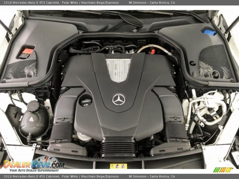 2019 Mercedes-Benz E 450 Cabriolet Polar White / Macchiato Beige/Espresso Photo #8