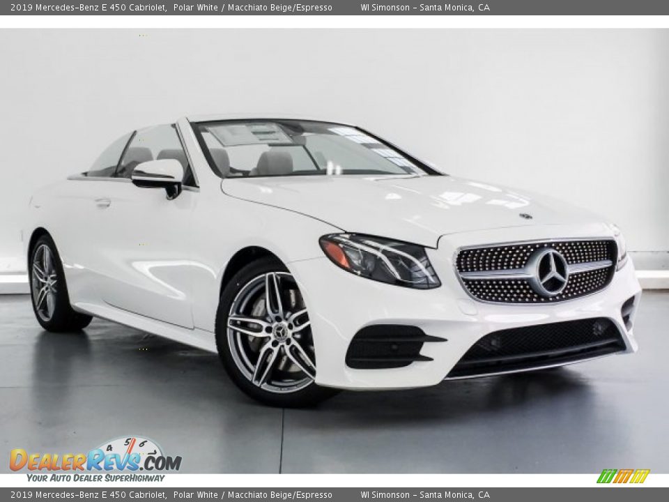 2019 Mercedes-Benz E 450 Cabriolet Polar White / Macchiato Beige/Espresso Photo #12