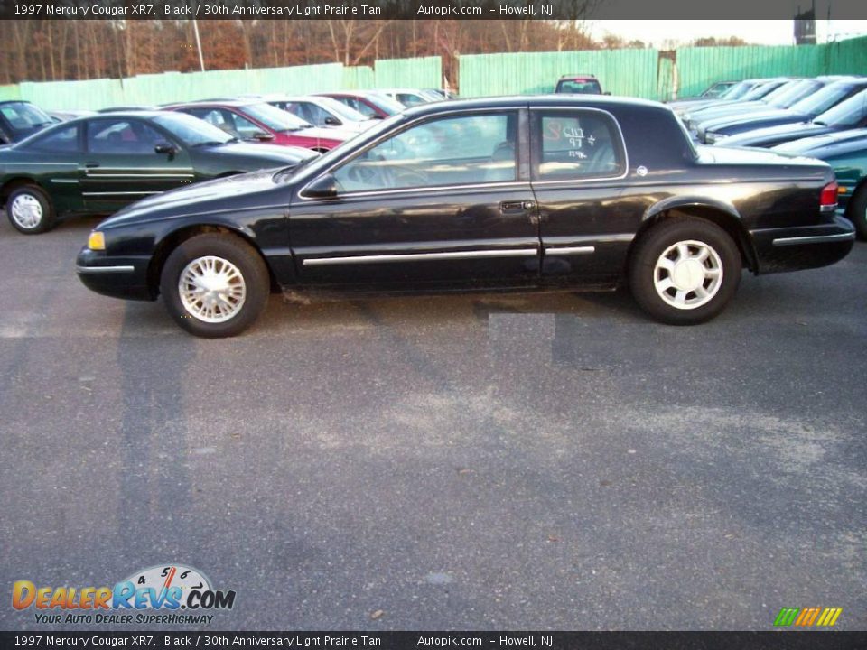 1997 Mercury Cougar XR7 Black / 30th Anniversary Light Prairie Tan Photo #1