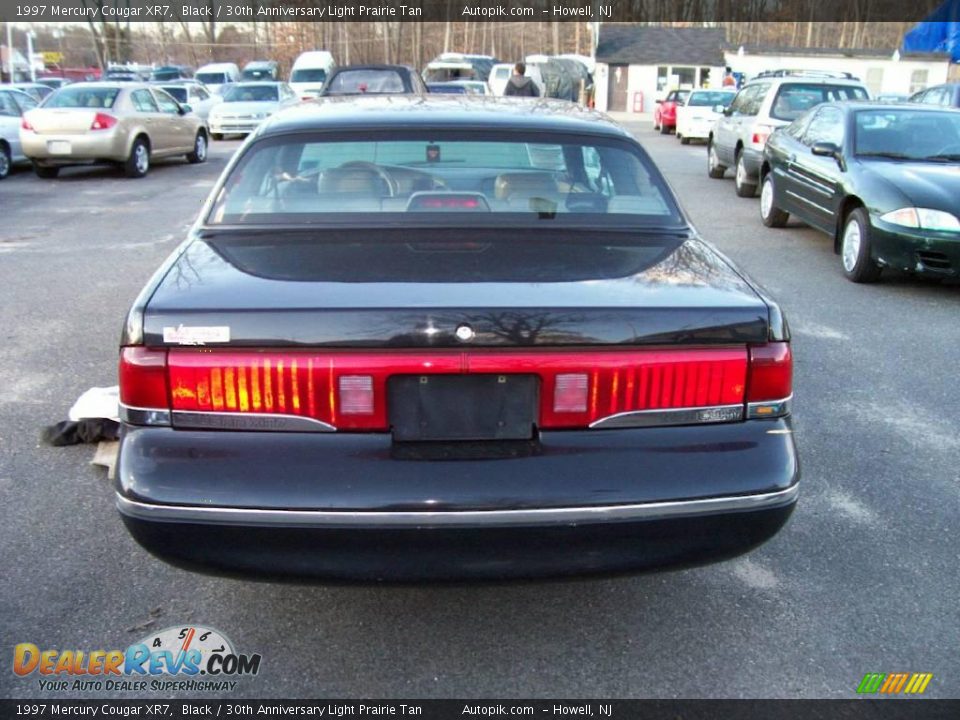 1997 Mercury Cougar XR7 Black / 30th Anniversary Light Prairie Tan Photo #3