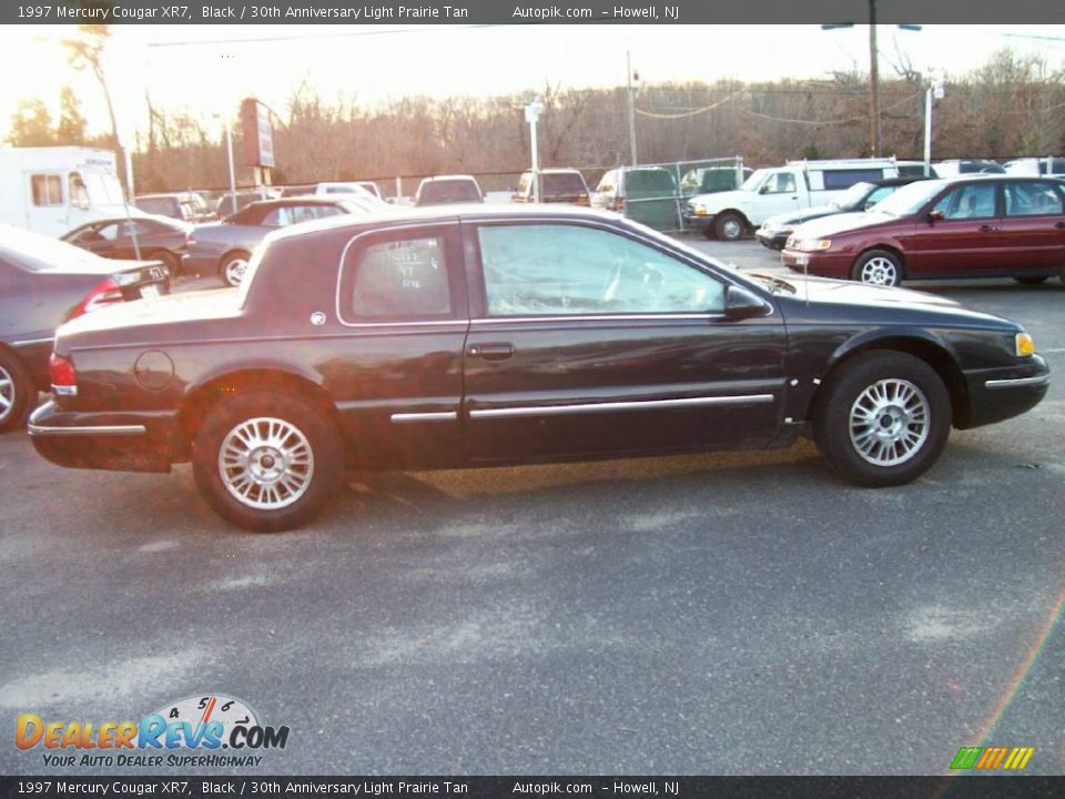1997 Mercury Cougar XR7 Black / 30th Anniversary Light Prairie Tan Photo #4