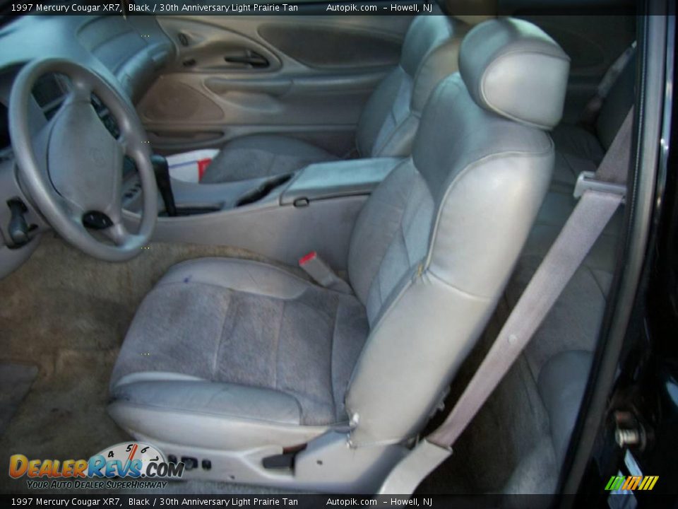 1997 Mercury Cougar XR7 Black / 30th Anniversary Light Prairie Tan Photo #5